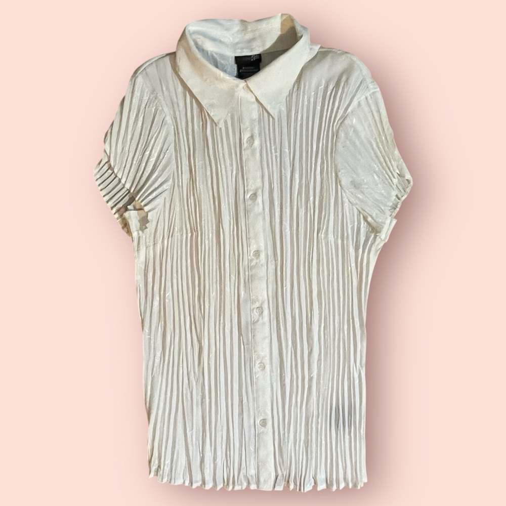 Elegant Cream Button-Up Blouse